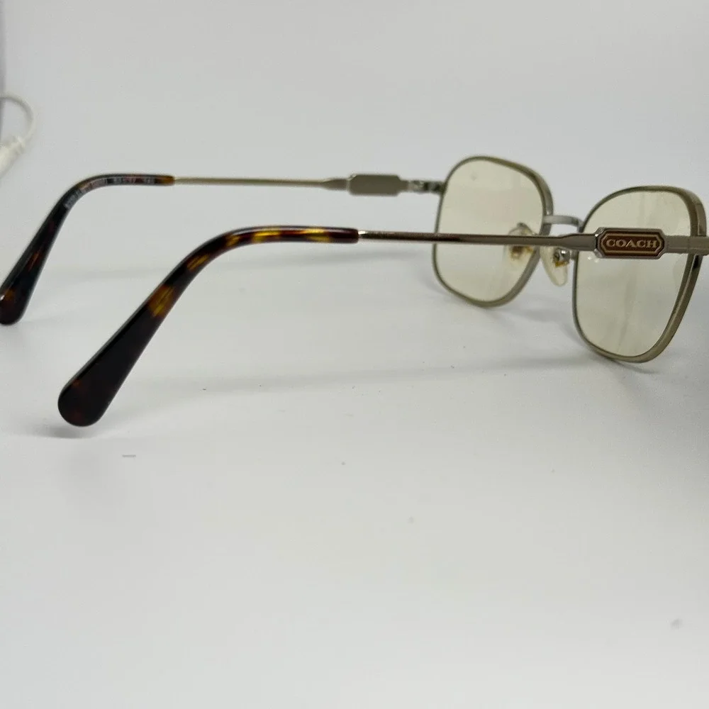 Coach HC 5119 Light Gold Rectangular Metal Eyeglass Frames 53-17-140 Tortoise